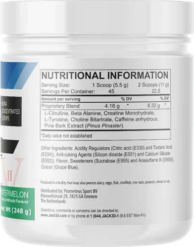 JaCK3D ADVANCED Pre Workout Booster 248g - trainings-booster.de