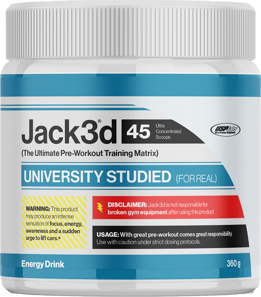 Jack3d 45 Pre-Workout Booster mit Energie und Fokus für intensives Training, 360g Dose