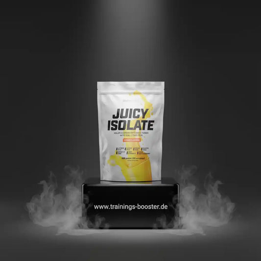 Juicy Isolate Eiweißpulver mit Zitrusgeschmack für Sportler und Fitnessbegeisterte