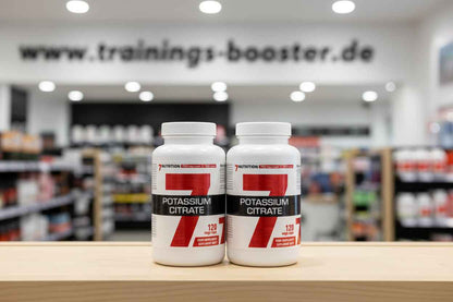 Zwei Flaschen 7NUTRITION Kaliumcitrat, 120 vegane Kapseln, ideal für Sportler und Fitness-Enthusiasten