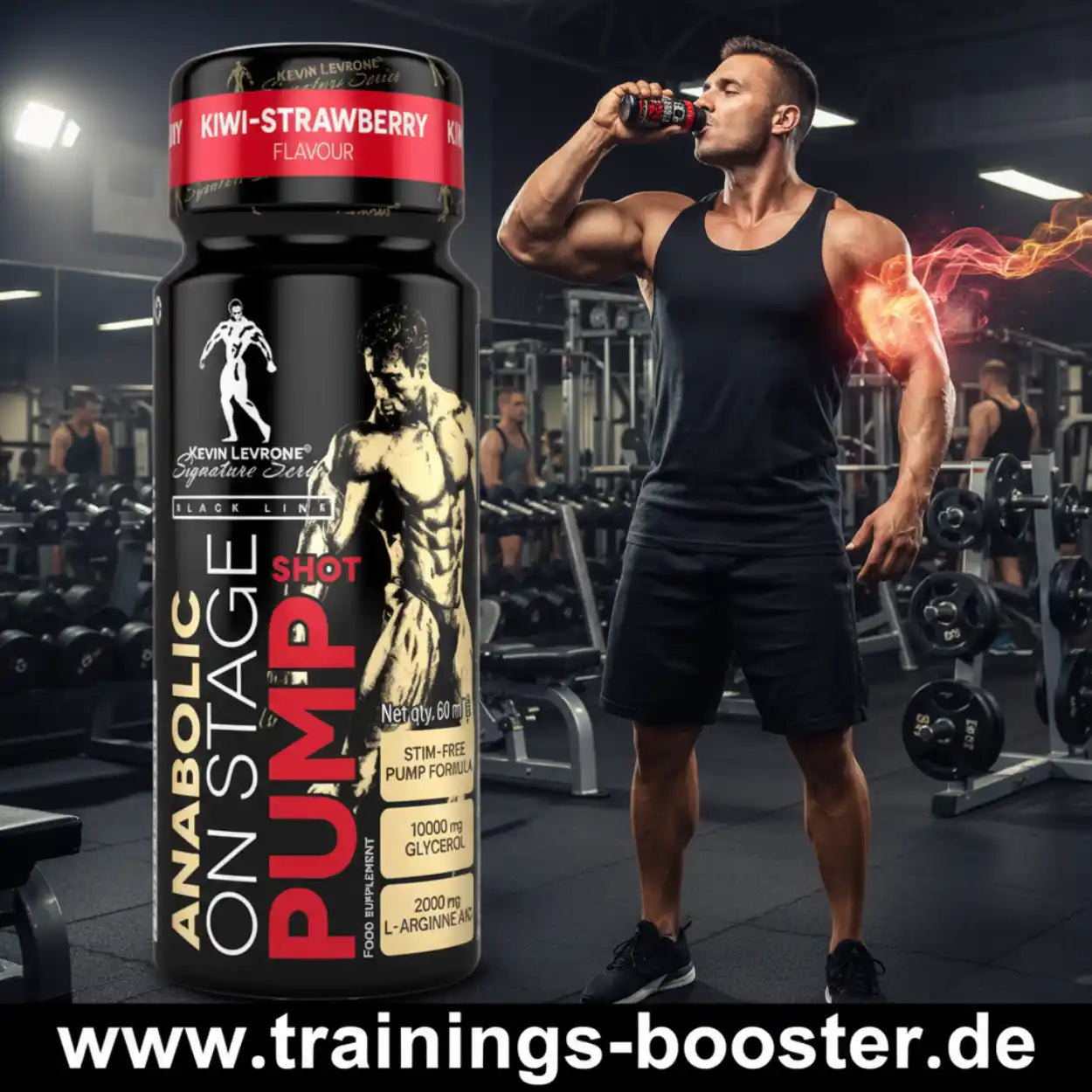 Kevin Levrone® Anabolic ON STAGE PUMP SHOTS 60ml - trainings-booster.de