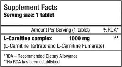 L-Carnitin Tabletten 1000mg 60Stück - trainings-booster.de