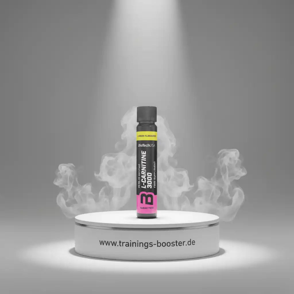 L-Carnitin 3000 mg Shot von BioTechUSA, zuckerfrei, Zitronengeschmack, Sportnahrung für Training