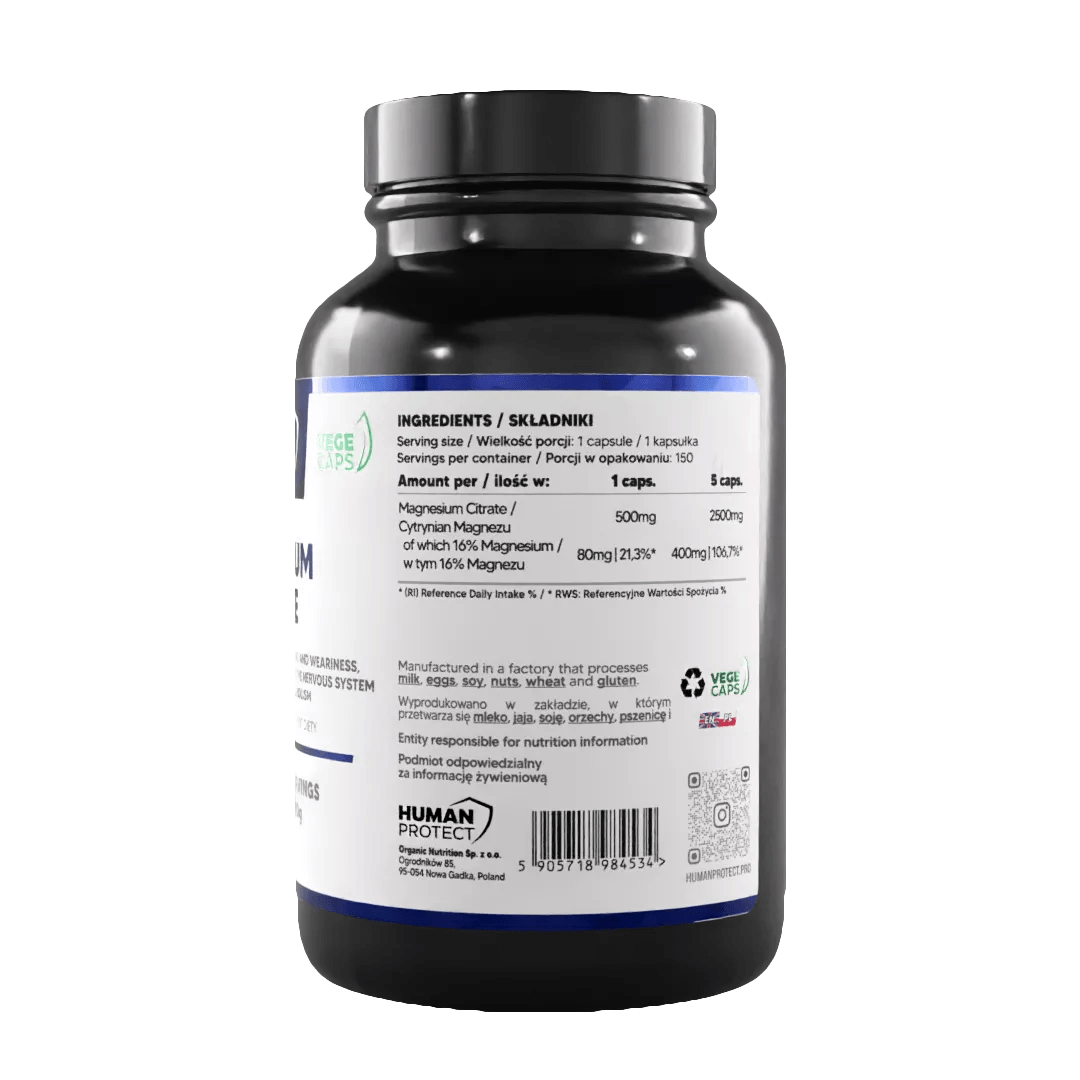 Magnesium Citrate 150 caps. 500mg - trainings-booster.de