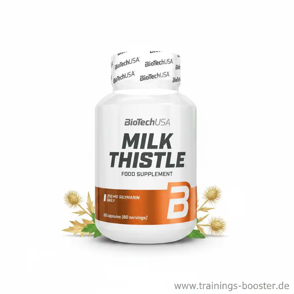 BioTechUSA Milk Thistle Nahrungsergänzung mit 210 mg Silymarin, 60 Kapseln für Sportler und Gesundheit