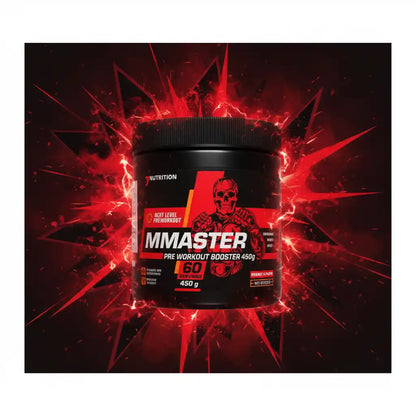 MMaster Pre Workout Booster 450g mit 60 Portionen, energiereich für intensives Training
