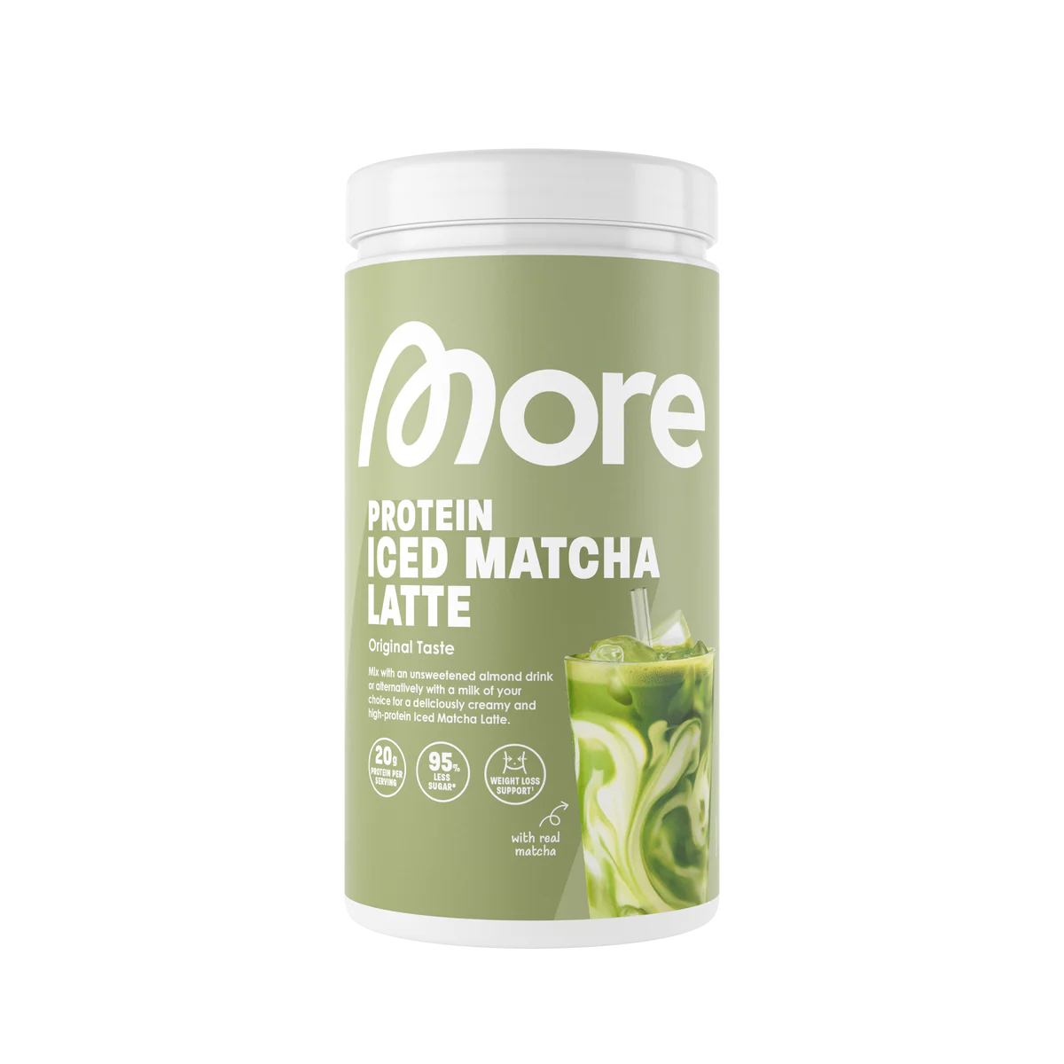More Protein Iced Matcha Latte 500g - trainings-booster.de