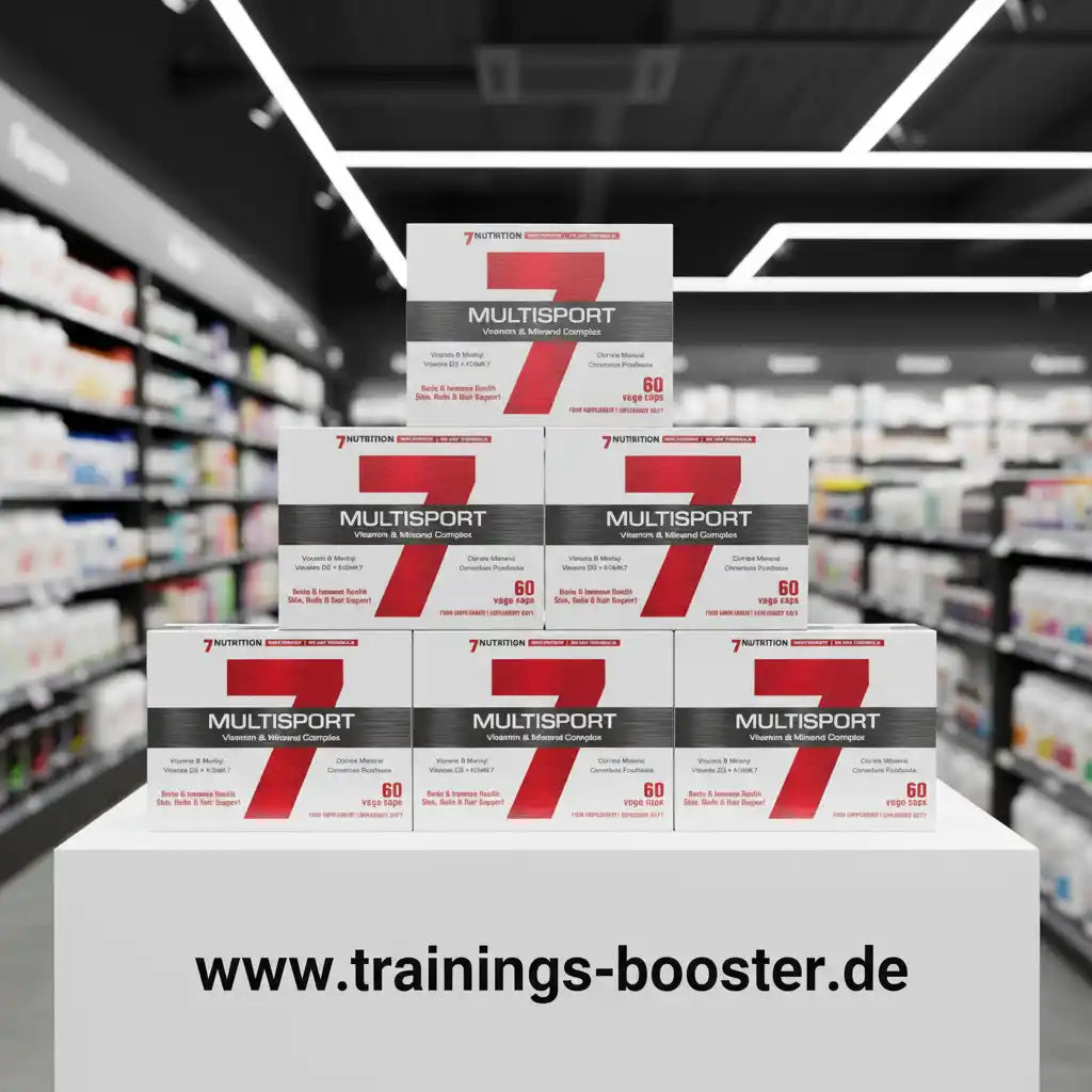 MULTISPORT Vitamin & Mineral Complex in moderner Apotheke präsentiert, ideal für Sportler und Gesundheit
