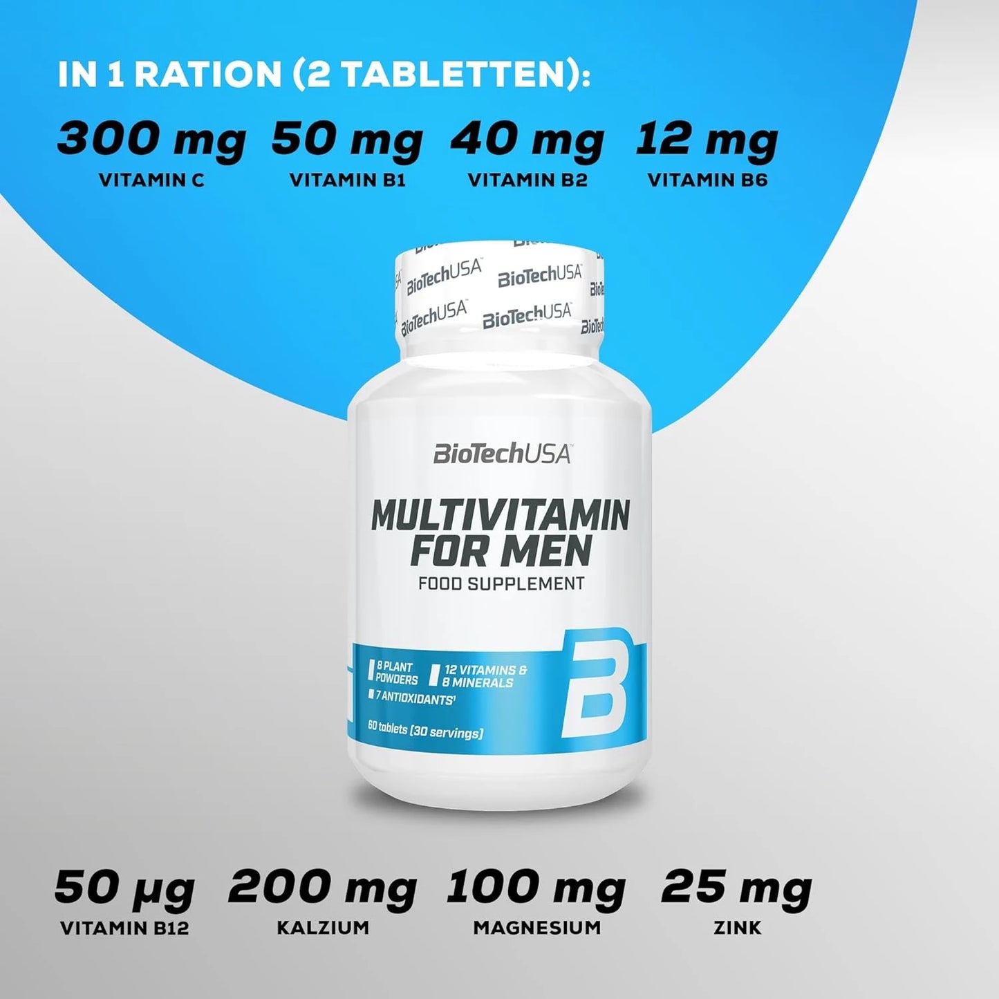 Multivitamin for Men - 60 Caps - trainings-booster.de