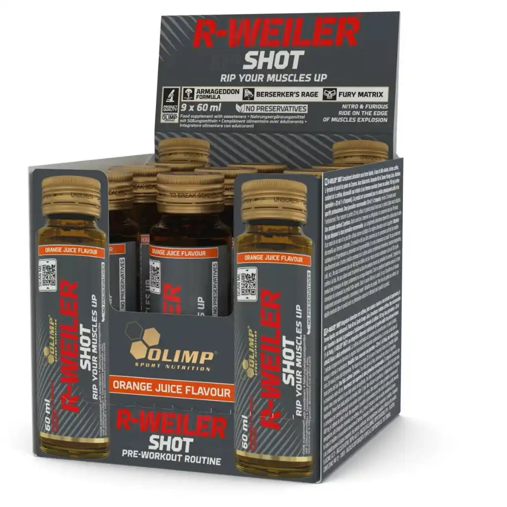 OLIMP® R-Weiler Booster Shots 9 x 60ml Glas - trainings-booster.de