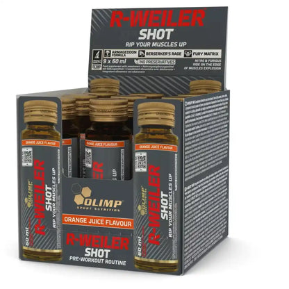 OLIMP® R-Weiler Booster Shots 9 x 60ml Glas - trainings-booster.de