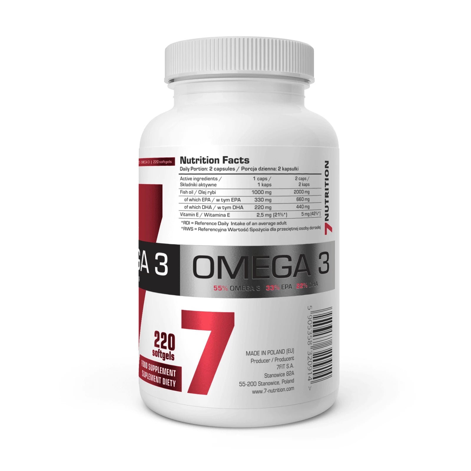 Omega 3 220 x 1000mg - trainings-booster.de