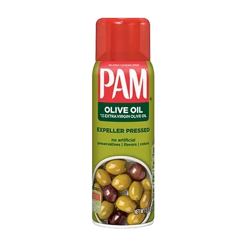 PAM Original Olivenöl-Kochspray in Spraydose, Extra Vergine, mit Abbildung von Oliven
