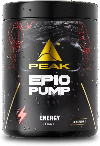 Schwarze Dose PEAK EPIC PUMP Energy Supplement mit 20 Portionen