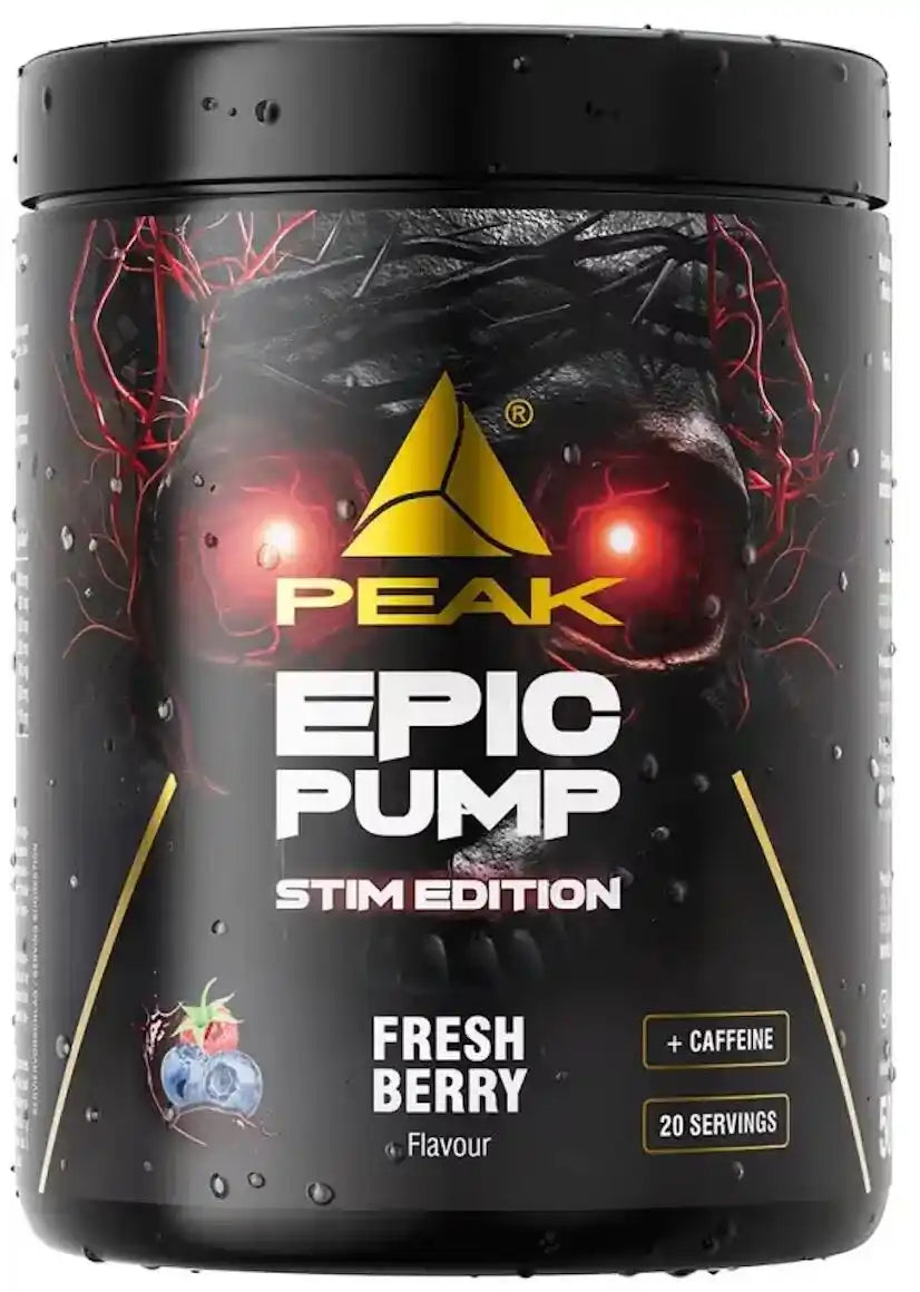 PEAK EPIC PUMP STIM EDITION Trainings-Booster in Fresh Berry Geschmack, 500g Dose
