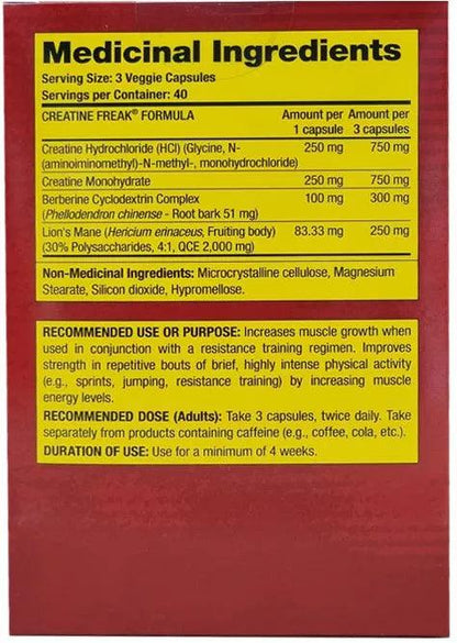 PF CREATINE FREAK - 120 CAPS - trainings-booster.de