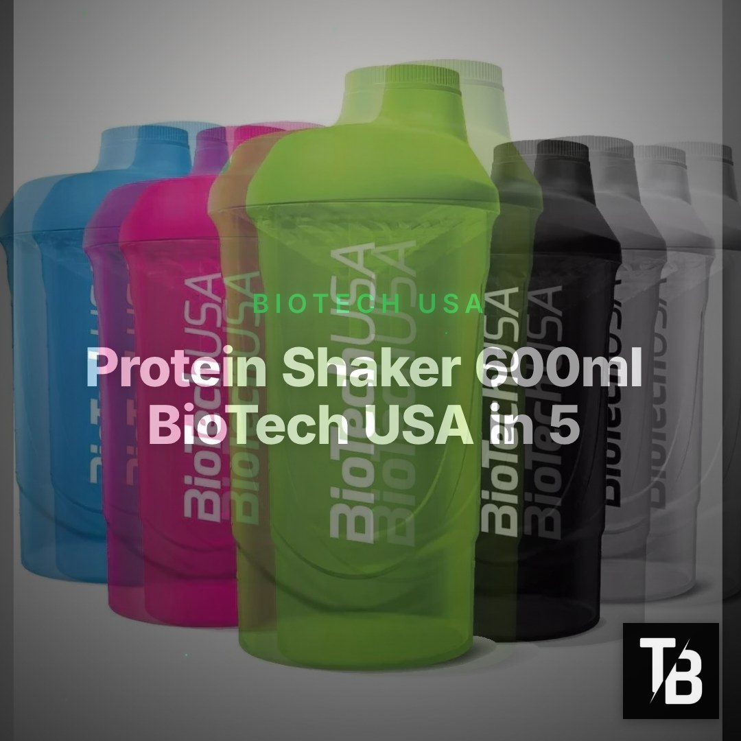 Protein Shaker 600ml BioTech USA in 5 Farben – Clean Showcase