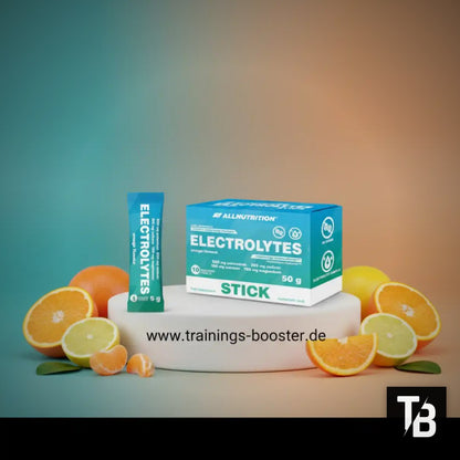 ALLNUTRITION Electrolytes Stick – Orange (10 Sticks á 5g) – Clean Showcase