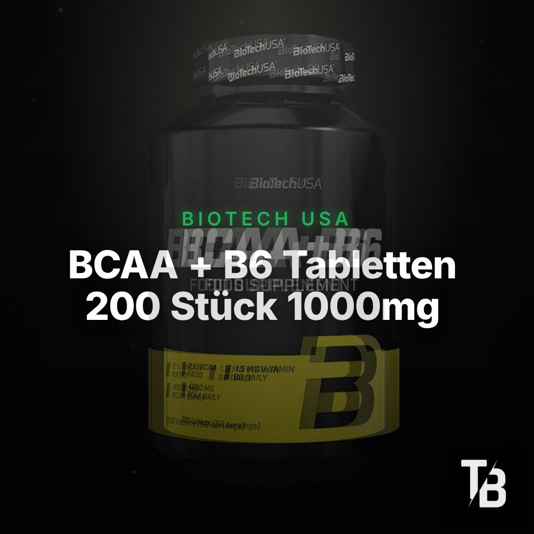 BioTech USA BCAA + B6 Tabletten 200 Stück 1000mg – Clean Showcase