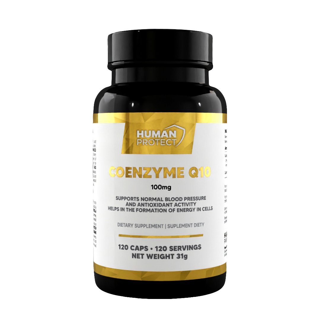 Coenzym Q10 100mg Kapseln von Human Protect – Nahrungsergänzung für Energie und antioxidativen Schutz