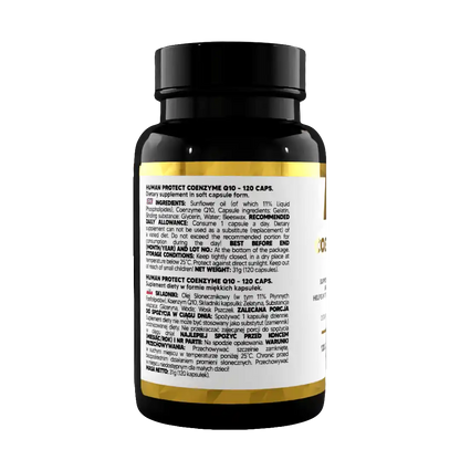 Human Protect Coenzym Q10 Kapseln – Nahrungsergänzungsmittel mit 120 Softcaps für Energie und Herzgesundheit