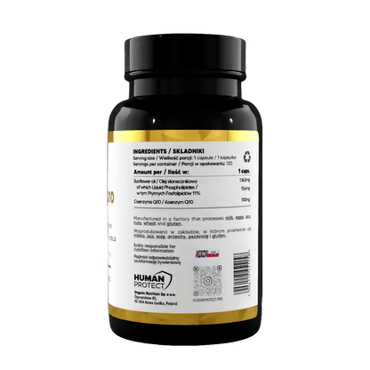 Coenzym Q10 Kapseln mit Inhaltsstoffen, 120 Portionen, für Sport & Gesundheit