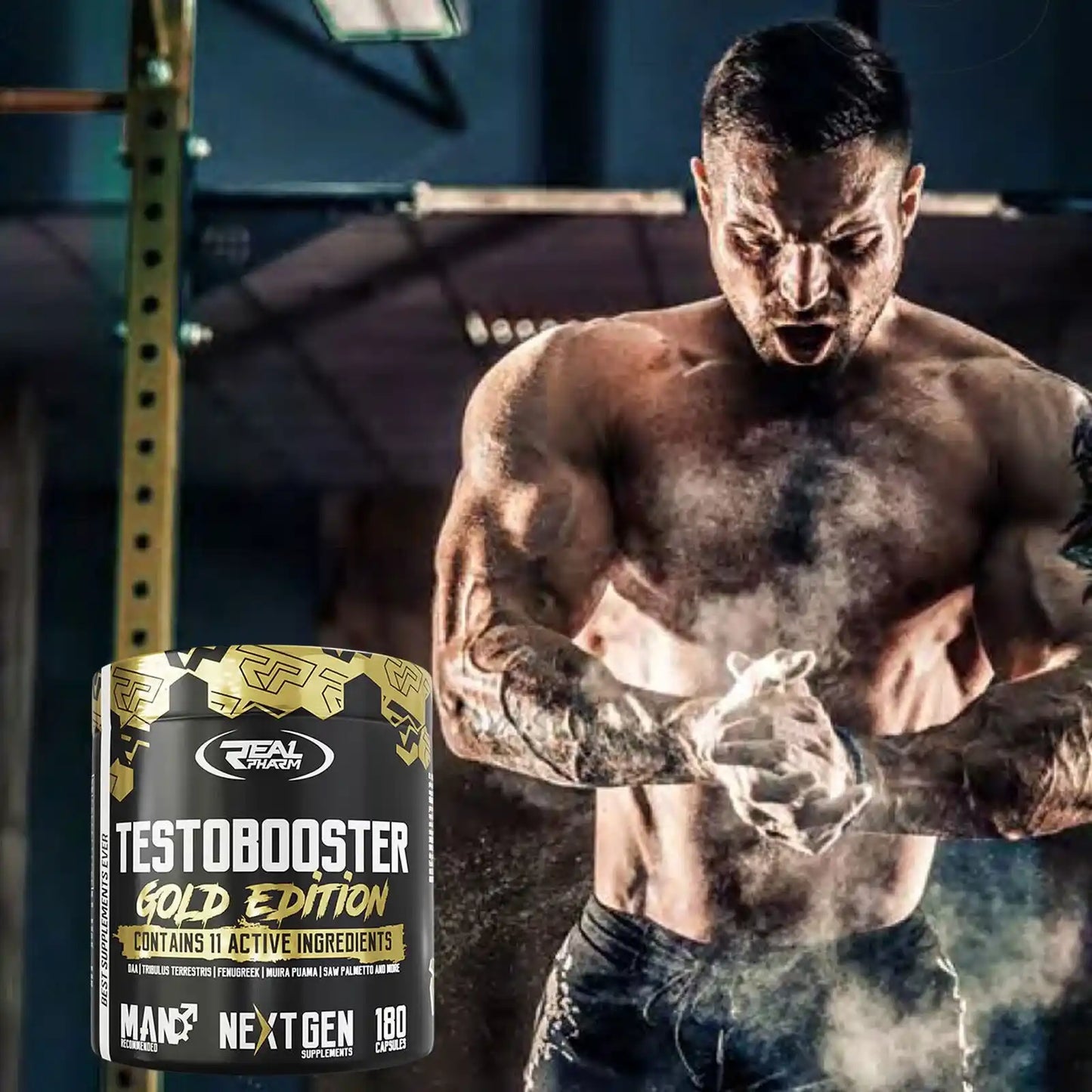 REAL PHARM® TESTO BOOSTER Gold Edition 180 Kapseln - trainings-booster.de