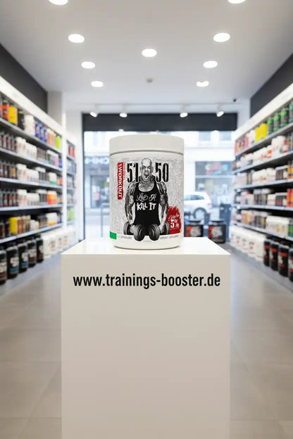 5150 Pre Workout Booster mit 'Kill It' Design, präsentiert im Sportnahrungsgeschäft
