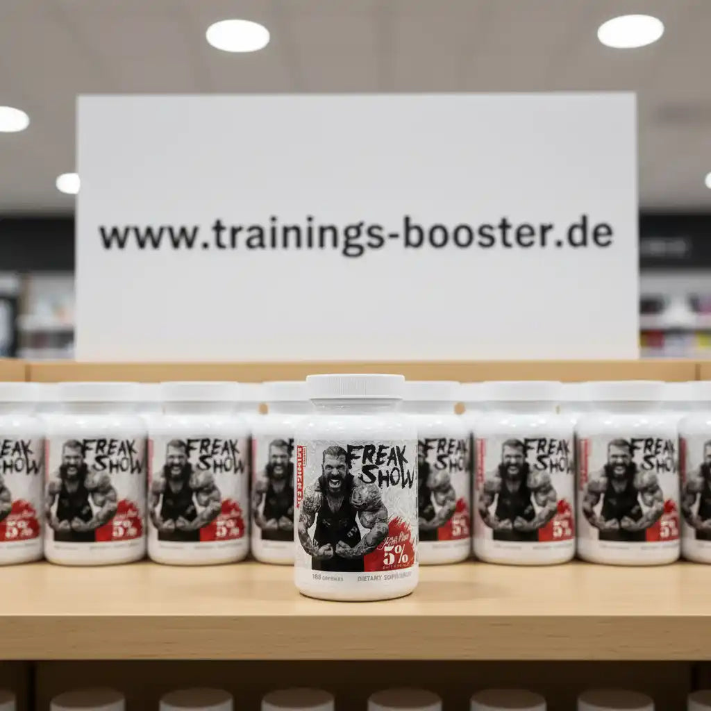 FREAK SHOW Booster für Muskelaufbau und Training, Nahrungsergänzungsmittel im Regal