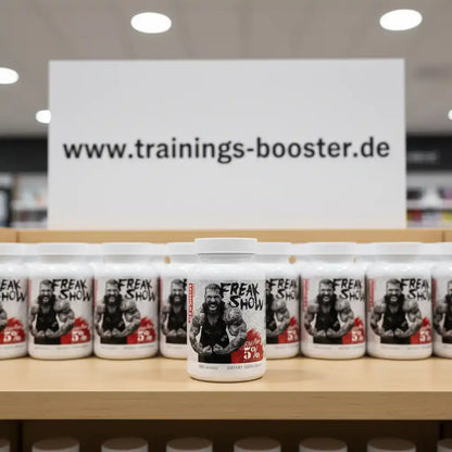 FREAK SHOW Booster für Muskelaufbau und Training, Nahrungsergänzungsmittel im Regal