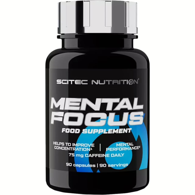 Schwarze Dose Scitec Nutrition Mental Focus Nahrungsergänzungsmittel mit 90 Kapseln