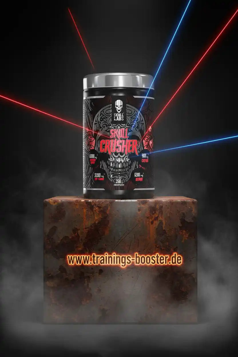 Skull Crusher Pre-Workout Booster mit Koffein & Beta-Alanin, ideal für intensives Training