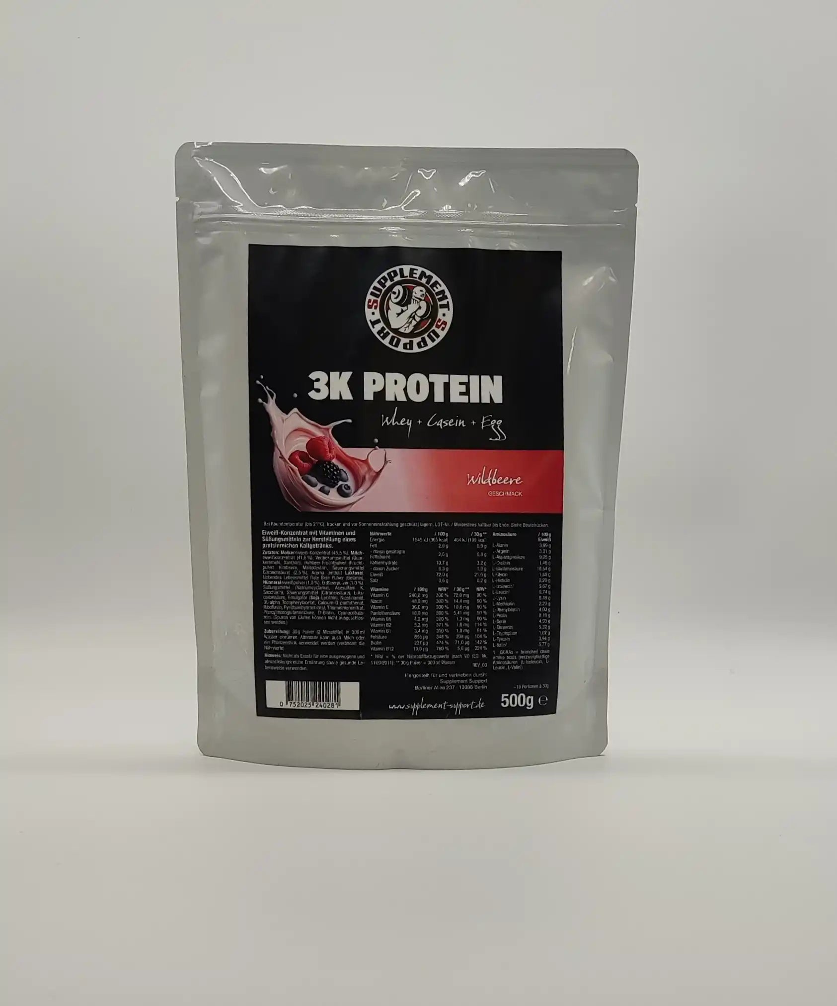 Supplement Support 3 Komponenten Protein 500g - trainings-booster.de