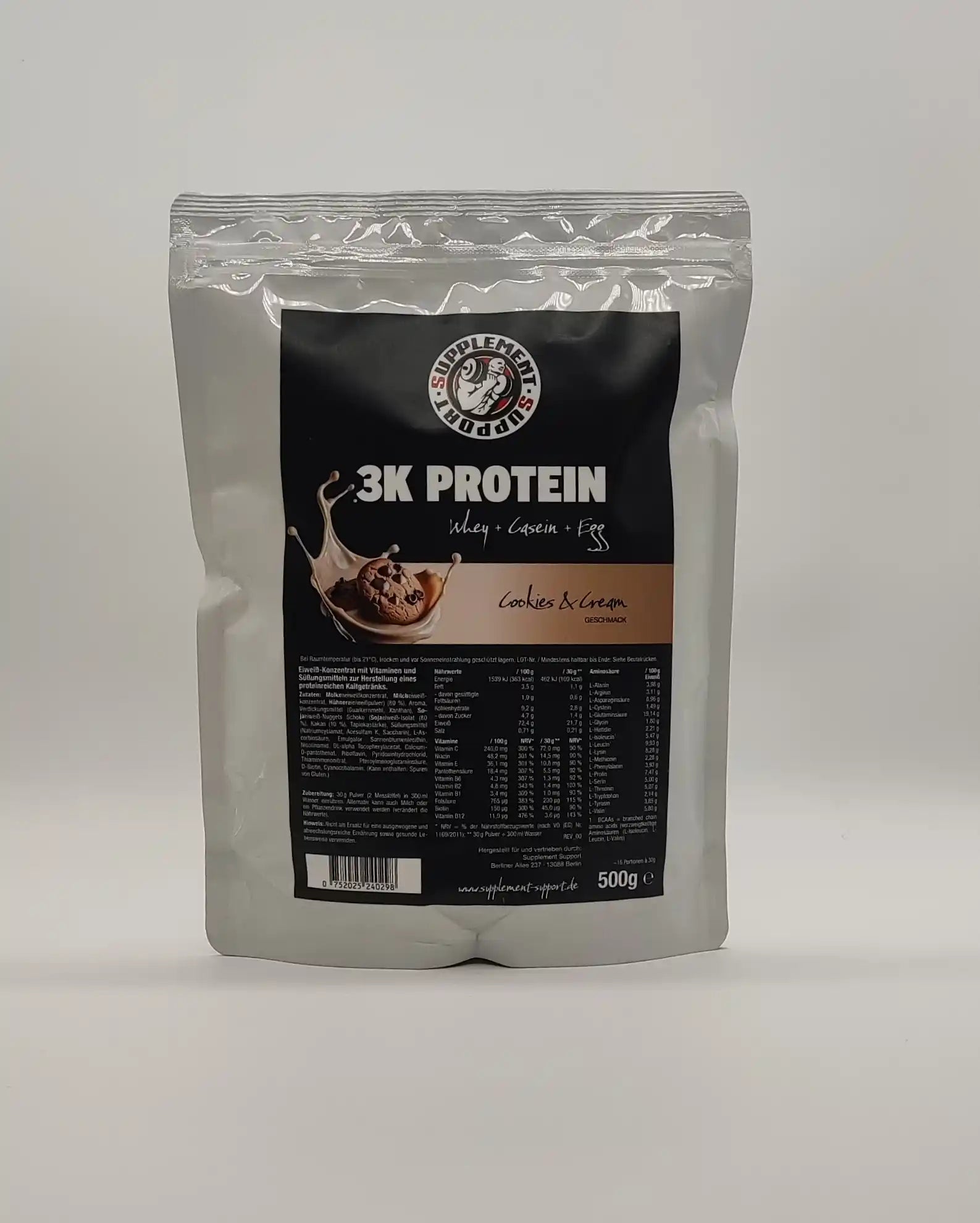 Supplement Support 3 Komponenten Protein 500g - trainings-booster.de