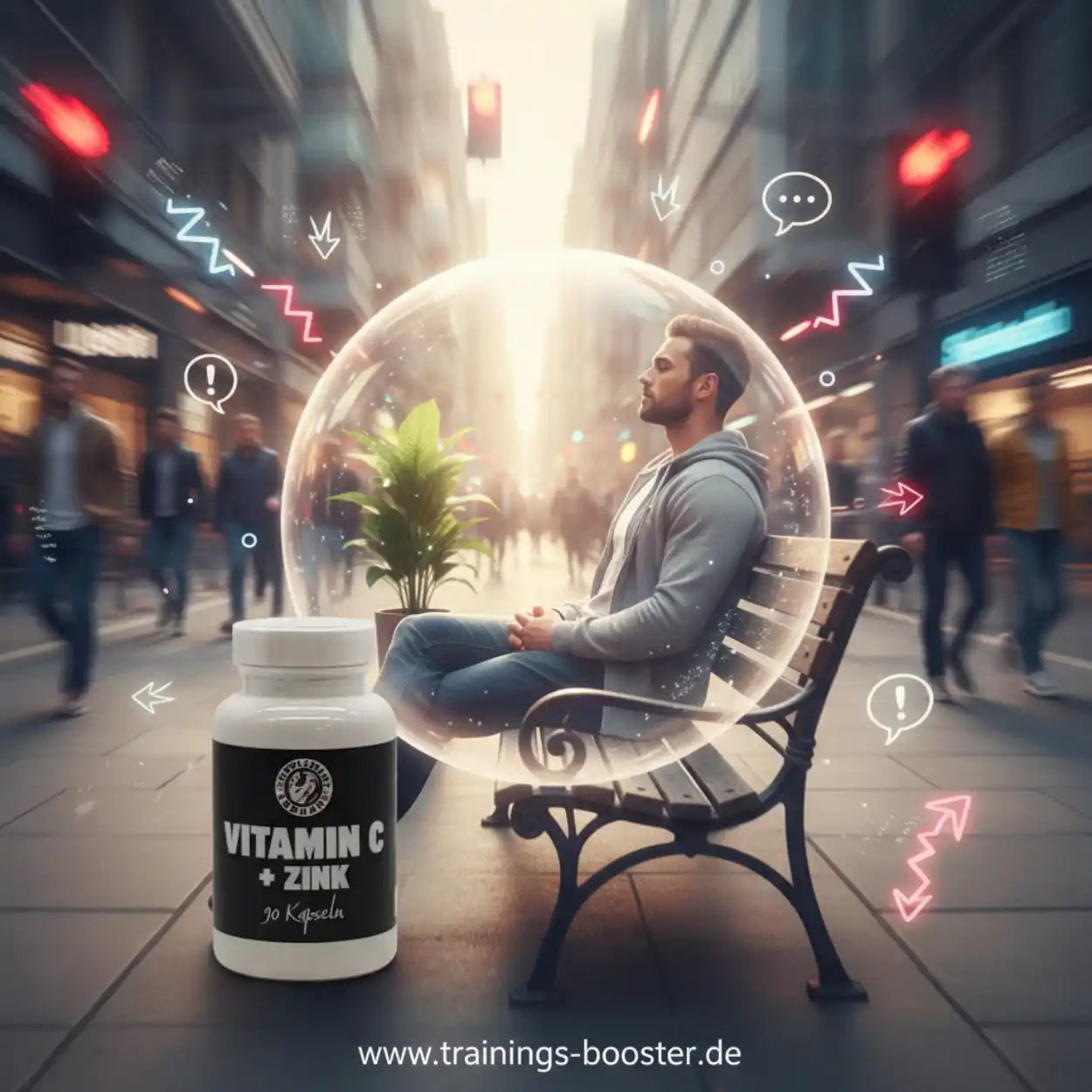 Supplement Support Vitamin C + Zink 90 Vegan Kapseln - trainings-booster.de