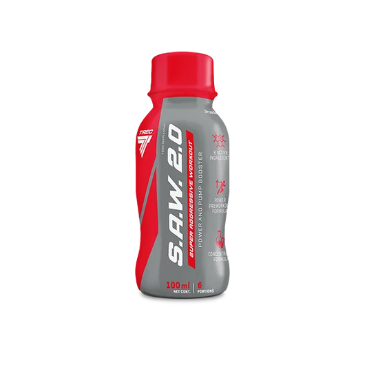 S.A.W. 2.0 Trainingsbooster Shot in roter 100ml Flasche, Nahrungsergänzungsmittel