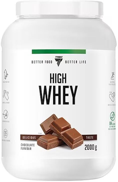 High Whey Protein Pulver Schokolade 2000g – Eiweißpulver für Muskelaufbau & Training