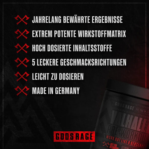 VALHALLA Pre Workout Booster 400g - trainings-booster.de