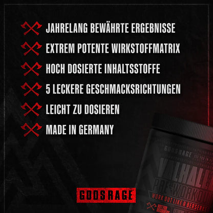 VALHALLA Pre Workout Booster 400g - trainings-booster.de
