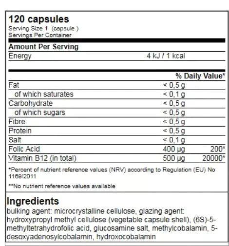 Vitamin B12 Complex 120 Kapseln á 500mcg - MHD 10.01.2025 - trainings-booster.de