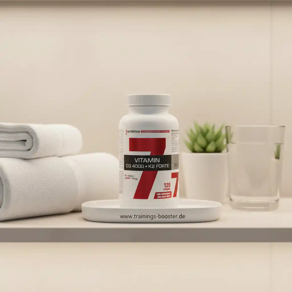 Vitamin D3 4000 + K2 Forte von 7NUTRITION, 120 Softgels, Nahrungsergänzungsmittel für Sport und Gesundheit