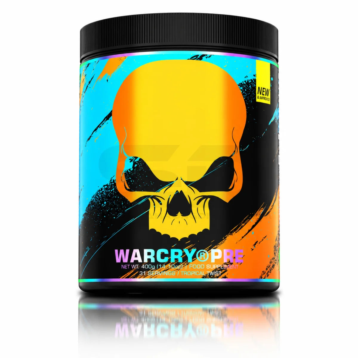 Warcry Pre-Workout Booster mit tropischem Geschmack, 400g Nahrungsergänzungsmittel für Sportler