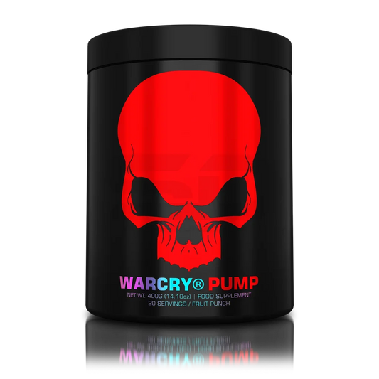 WARCRY PUMP Booster mit rotem Totenkopf, Fruchtpunsch-Geschmack, 400g Nahrungsergänzung