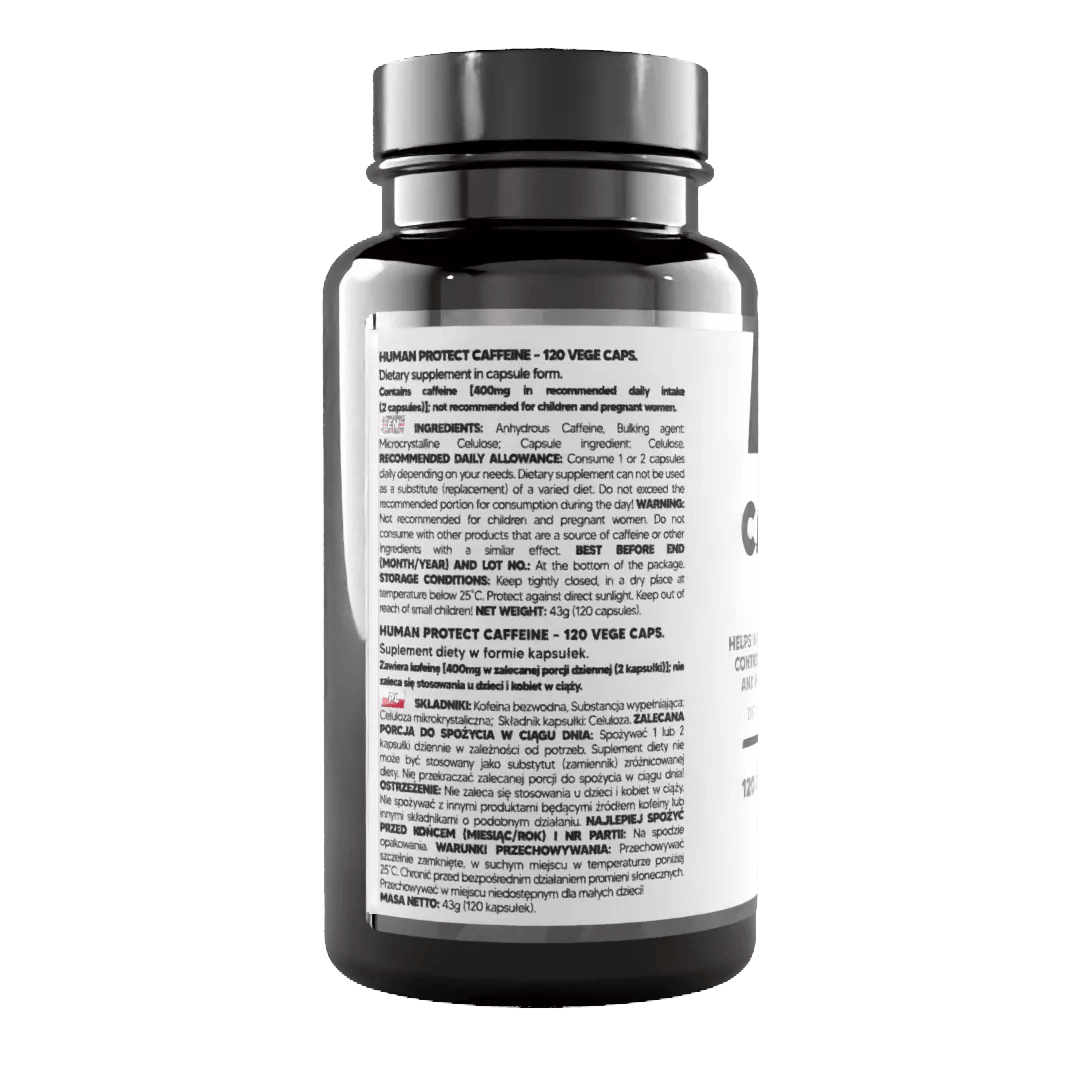 Wasserfreies Koffein, 120 Kapseln. - trainings-booster.de