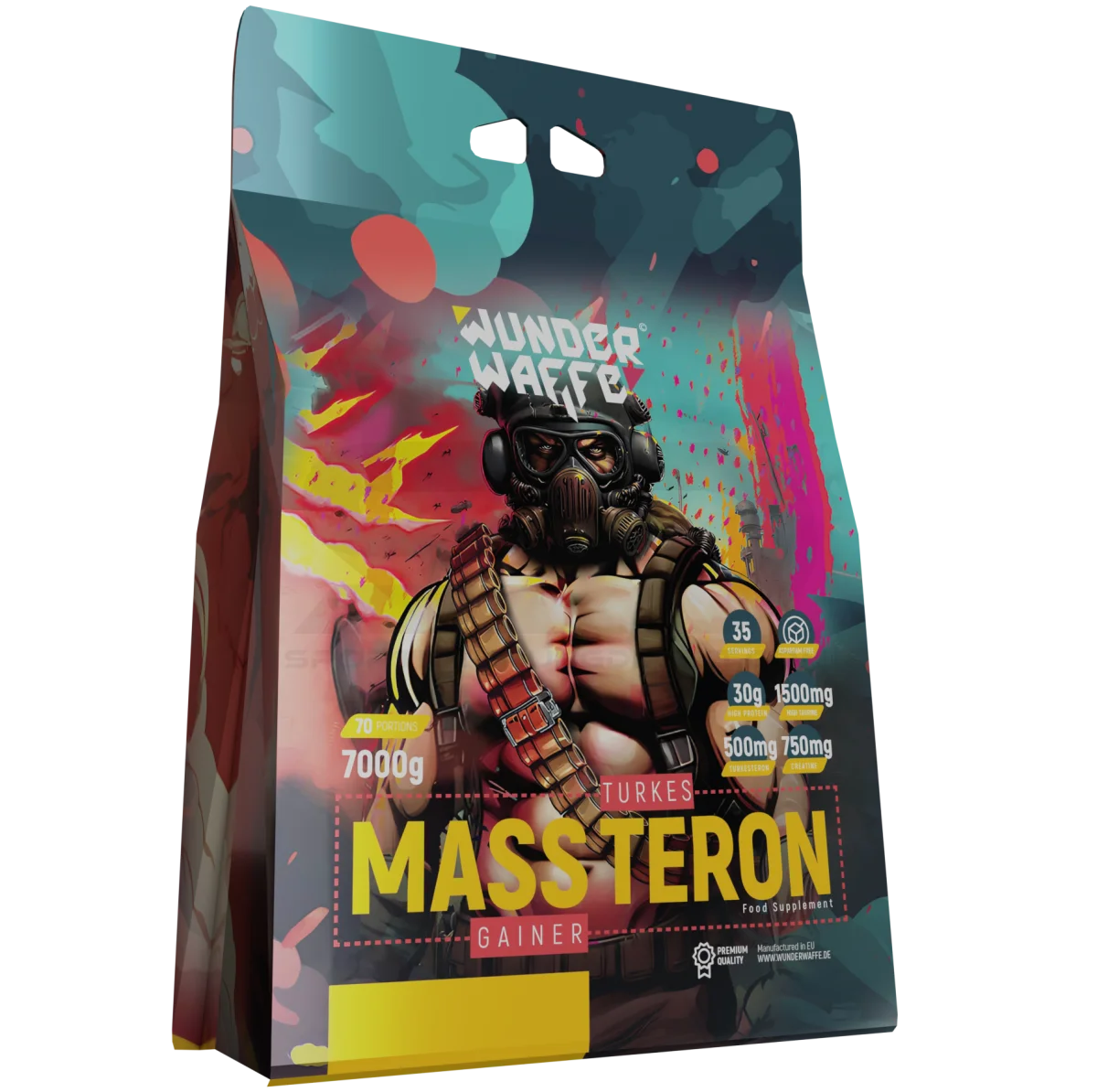 Wunderwaffe® MASSTERON Premium Mass Gainer 7kg - trainings-booster.de
