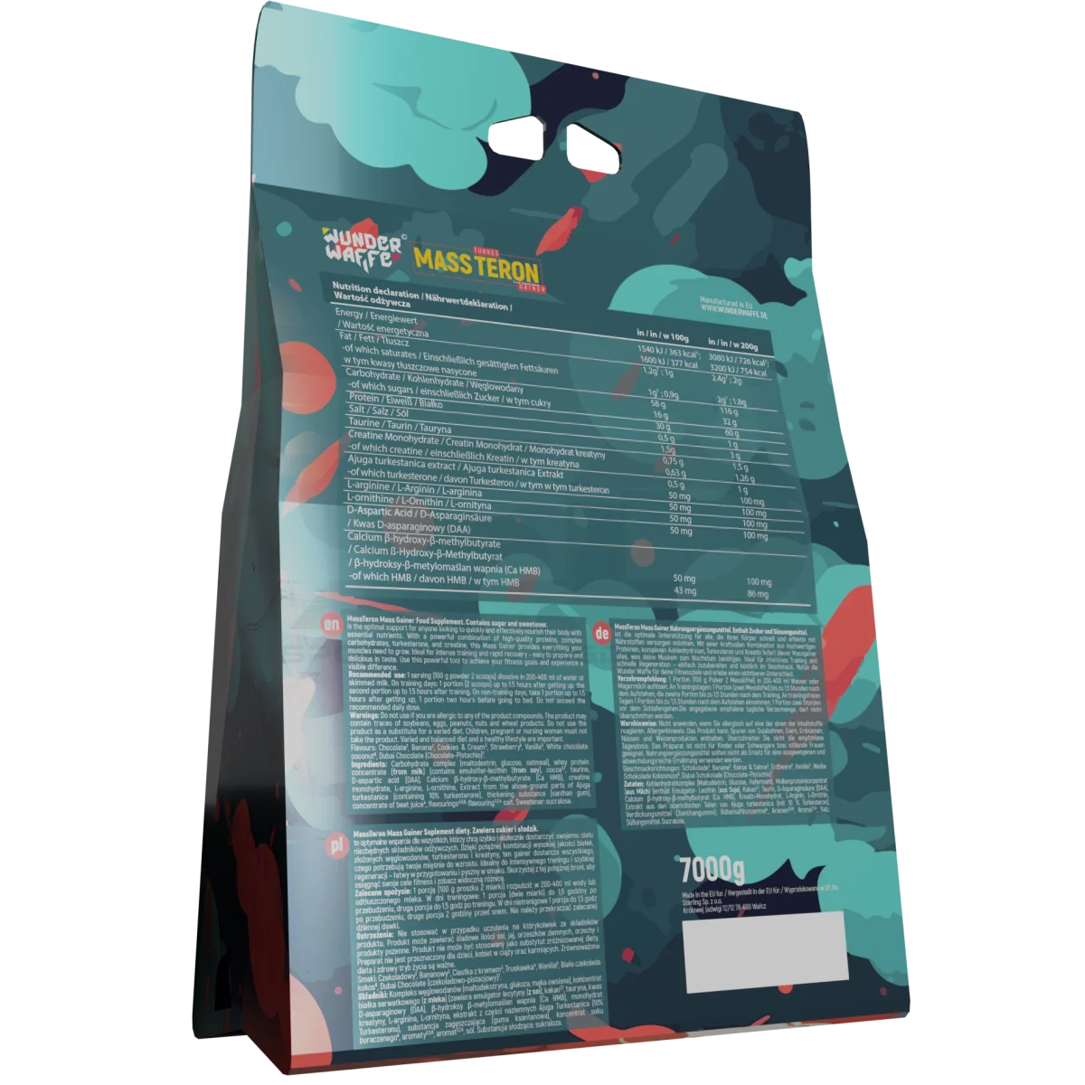 Wunderwaffe® MASSTERON Premium Mass Gainer 7kg - trainings-booster.de