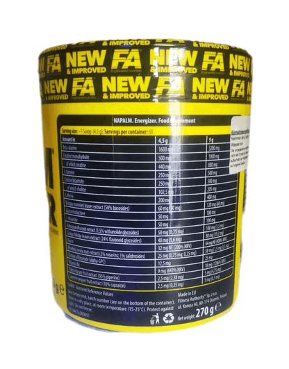 XTREME Napalm Energizer Pre Workout Booster 270g - trainings-booster.de