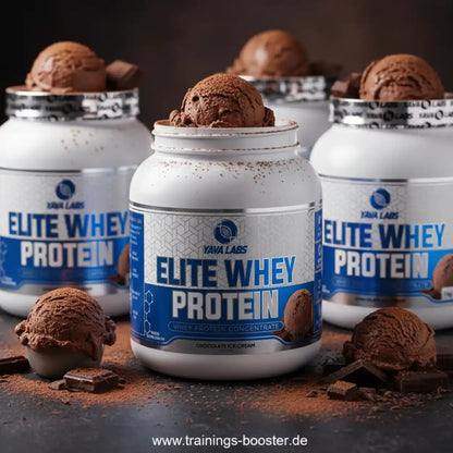 Elite Whey Protein Schokoladen-Eiscreme Geschmack mit Schokoladenstückchen