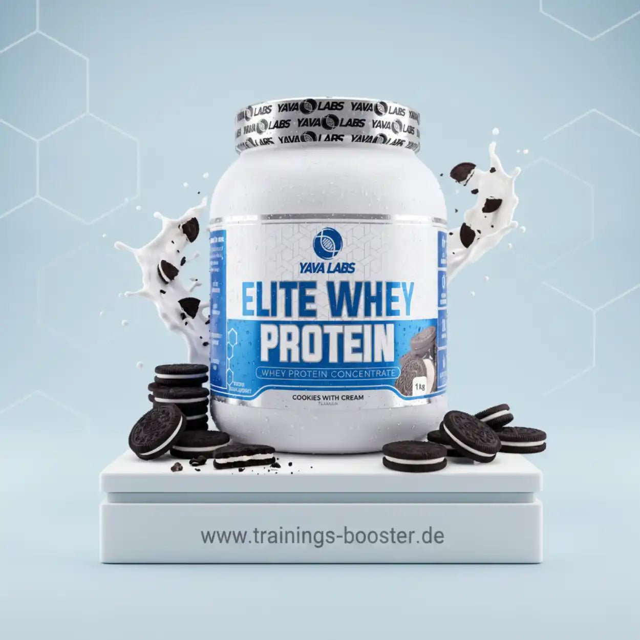 Elite Whey Protein mit Cookies & Cream Geschmack, ideal für Sportler und Fitness-Enthusiasten