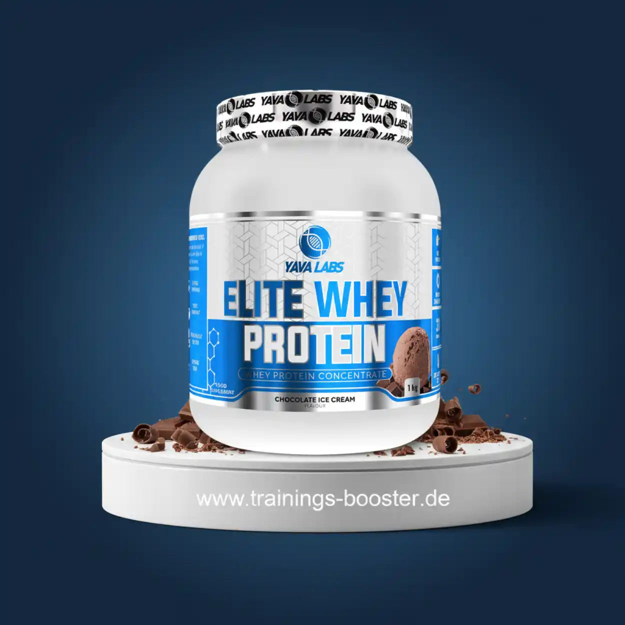 Elite Whey Protein Schokoladeneis Geschmack von Yava Labs, ideal für Sportler und Fitnessbegeisterte